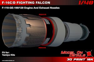 1/48 F-16 Exhaust nozzles TAMIYA