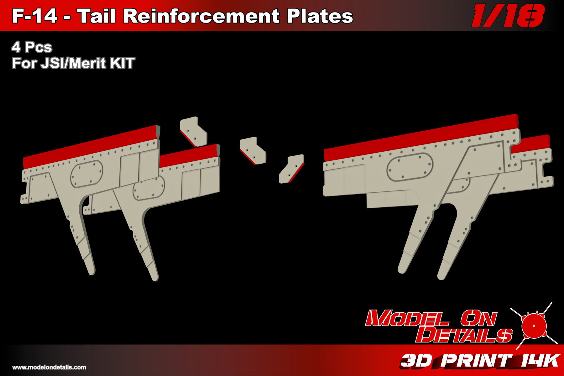 1/18 F-14 Tail Reinforcement Plates - Image 2